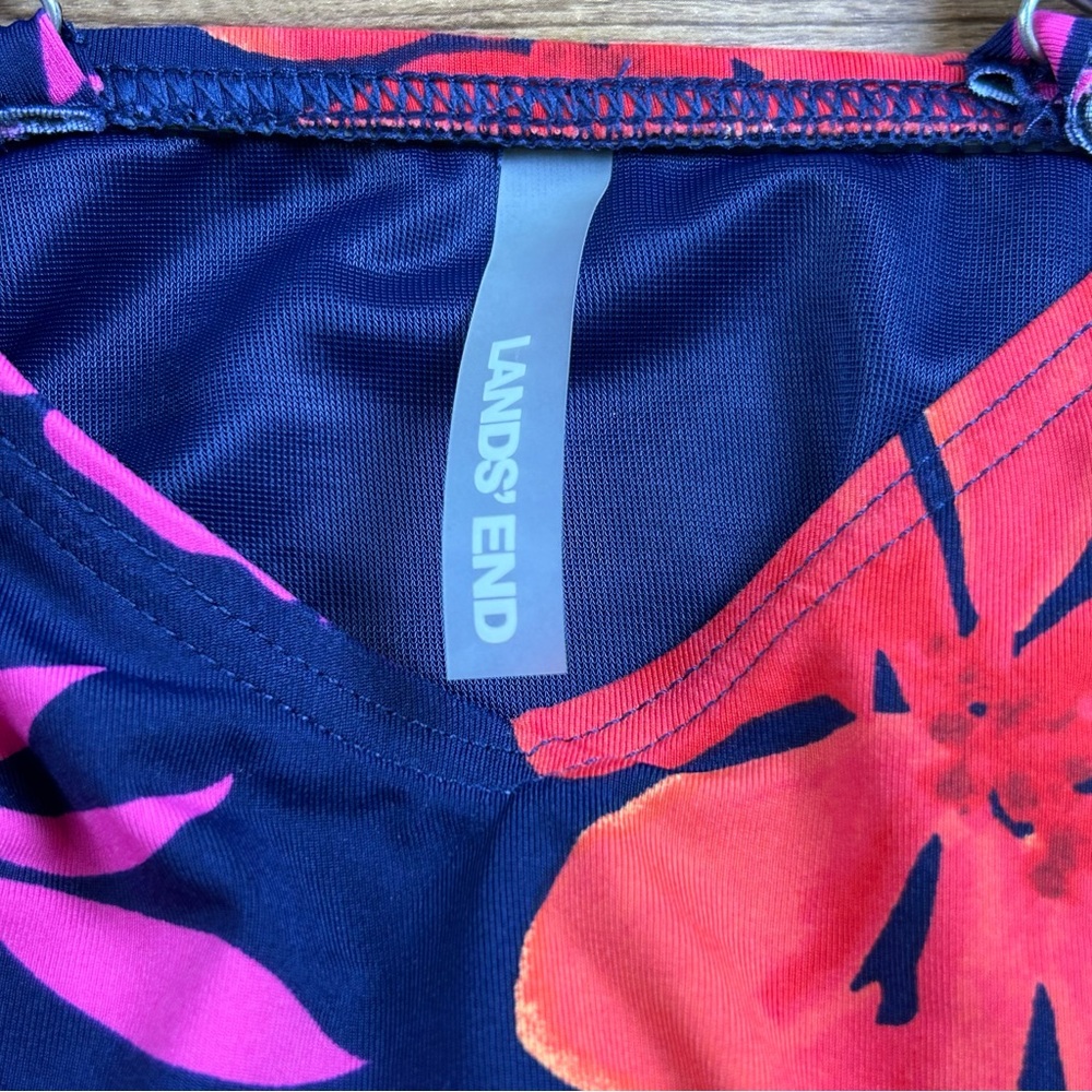 Lands’ End Bra Size Underwire Tankini Top Floral Tropical - Size 16 DDD - Picture 7 of 8